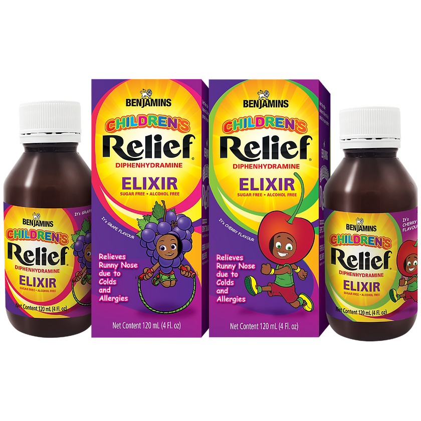 Benjamins Children's Relief Diphenhydramine Elixir, 120ml